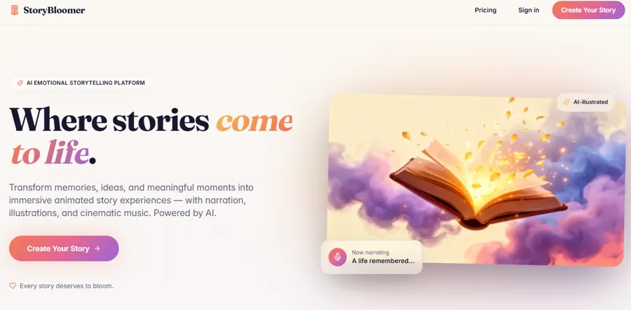StoryBloomer project preview