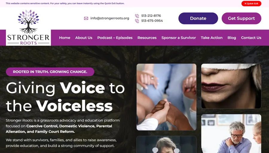 Stronger Roots website
