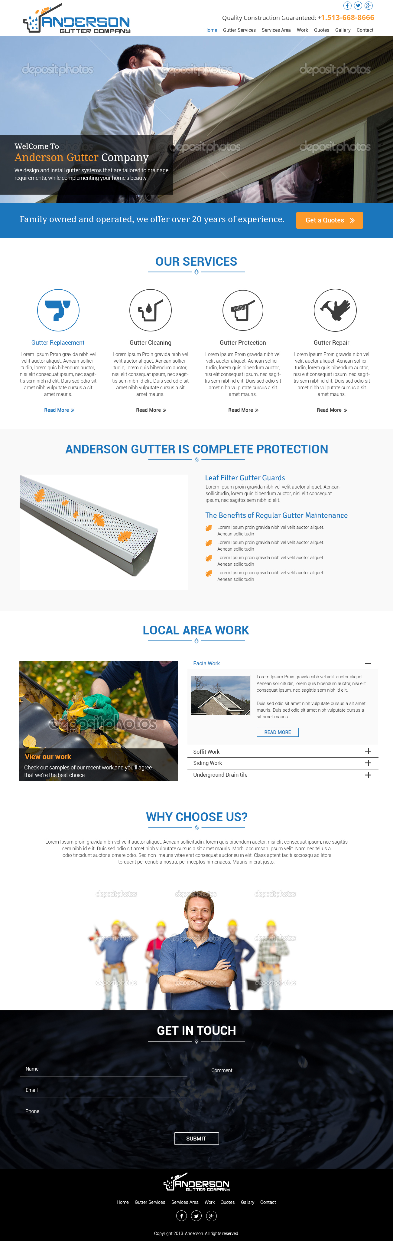 Anderson Gutter Website